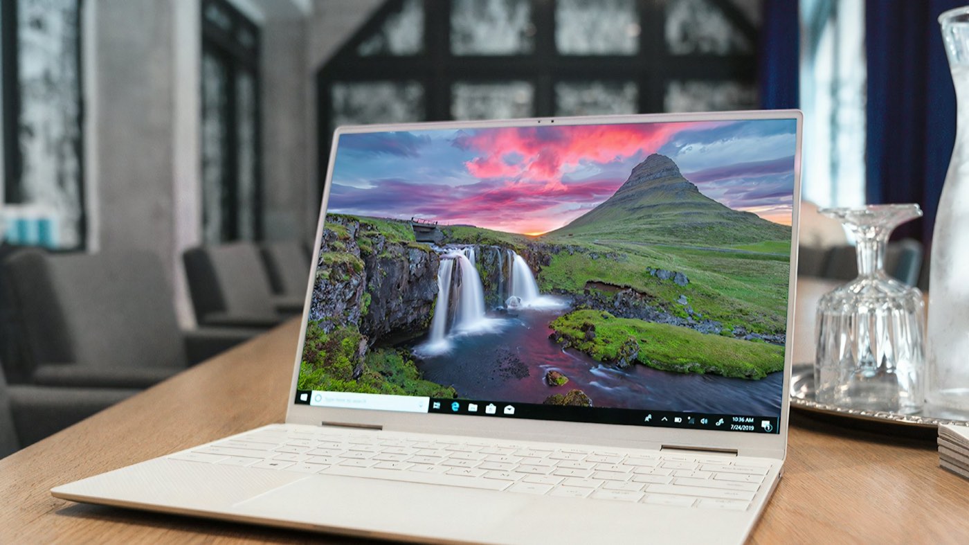 Brand-new laptop on a table